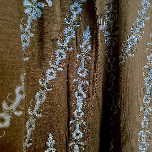 JOHNNY WAS - Biya Embroidered Kimono Blue/Black - Picture 2 of 8